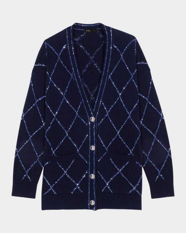 Mipouly Embellished Soft Knit Cardigan